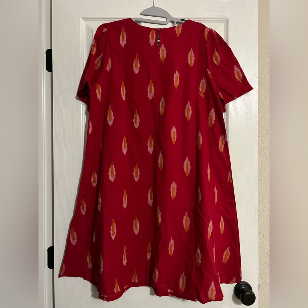 Mata Traders Red Patterned Dress - Picture 2 of 3
